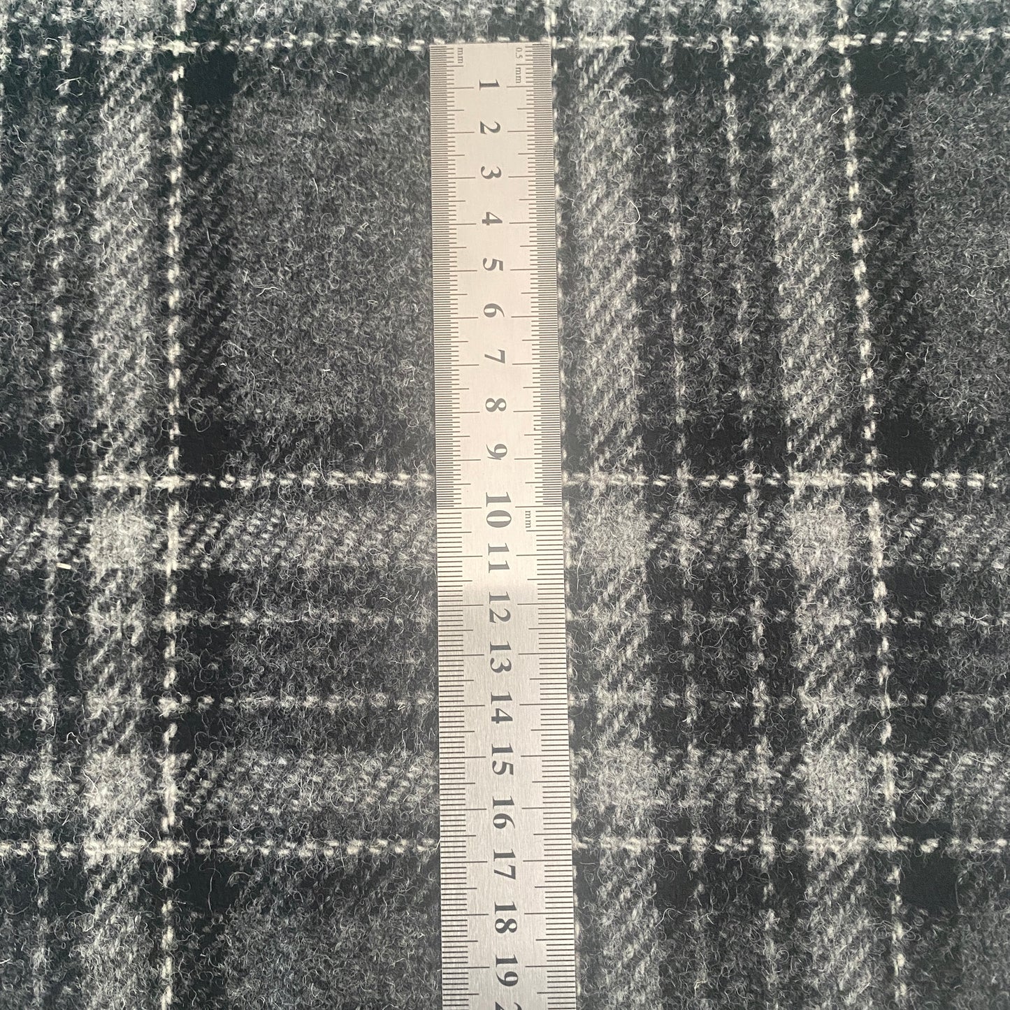 Charcoal Grey Tartan Harris Tweed