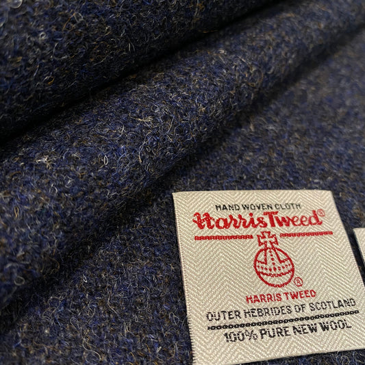 Dark Blue Mix Harris Tweed - BY THE METRE / HALF