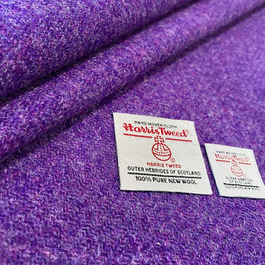 Dark Violet Harris Tweed - BY THE METRE / HALF