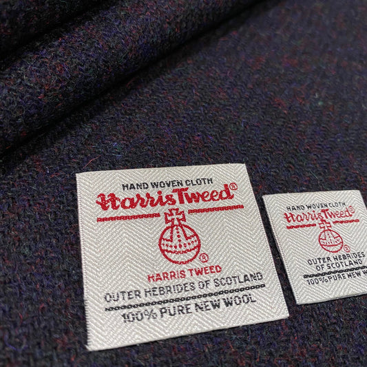 Midnight Purple Harris Tweed - BY THE METRE / HALF