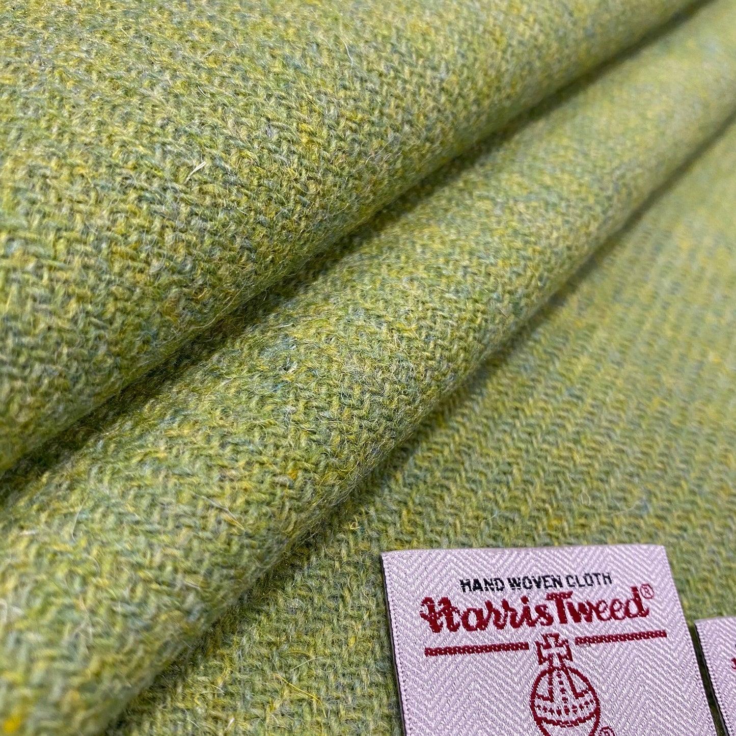 Lime Green & Lemon Yellow Mix Harris Tweed - BY THE METRE / HALF