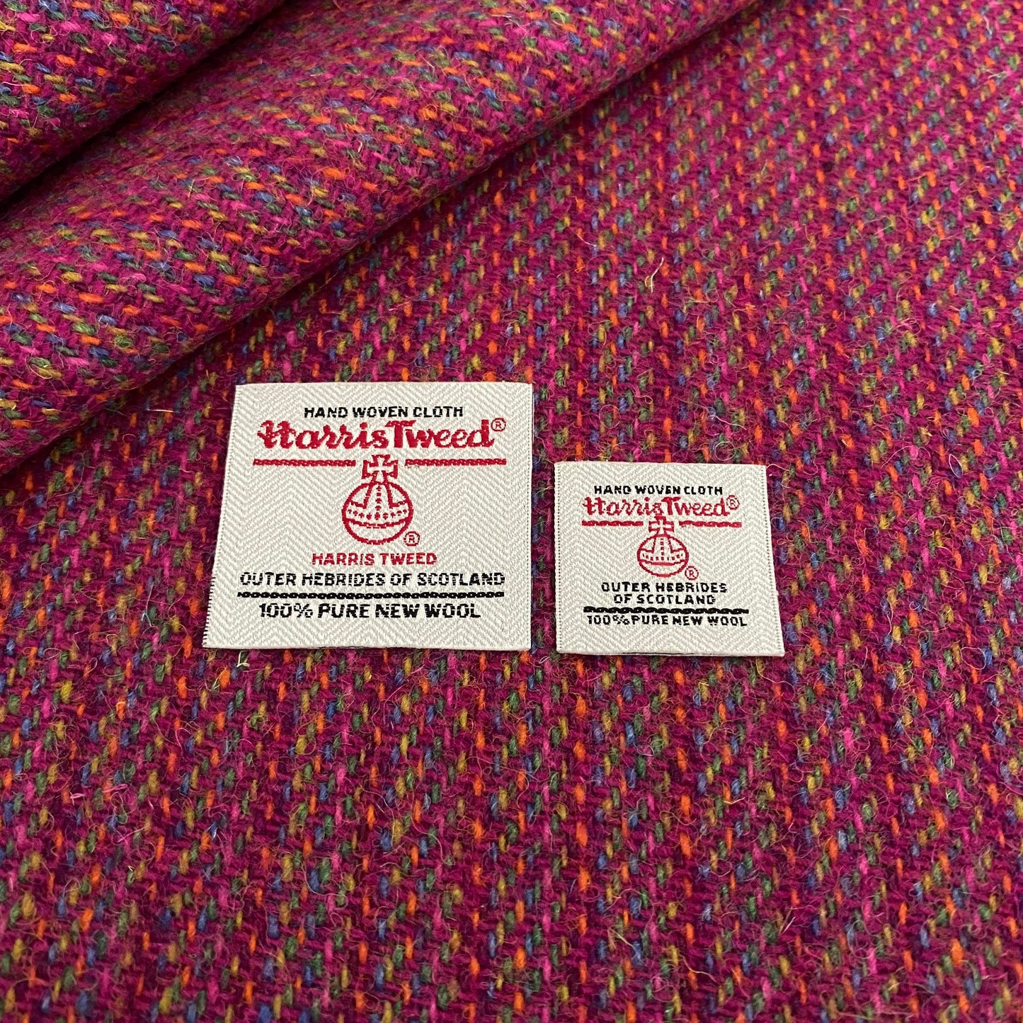 Pink Multi Stripe Harris Tweed - BY THE METRE / HALF
