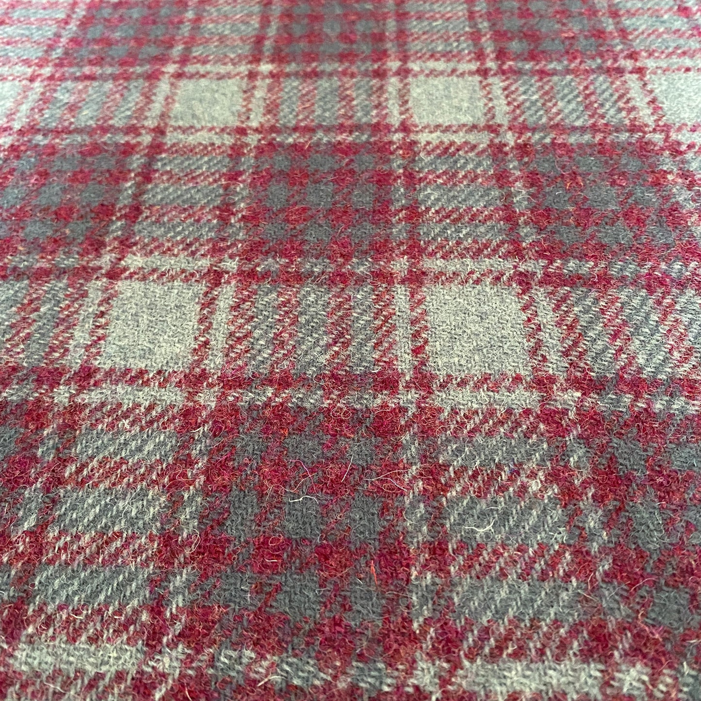 Pink & Grey Tartan Harris Tweed