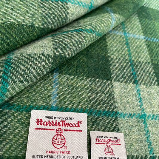 Green Tartan Harris Tweed
