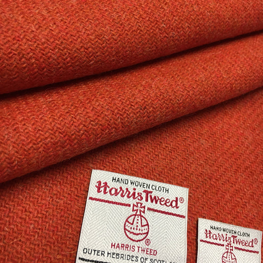 Burnt Orange Harris Tweed - BY THE METRE / HALF