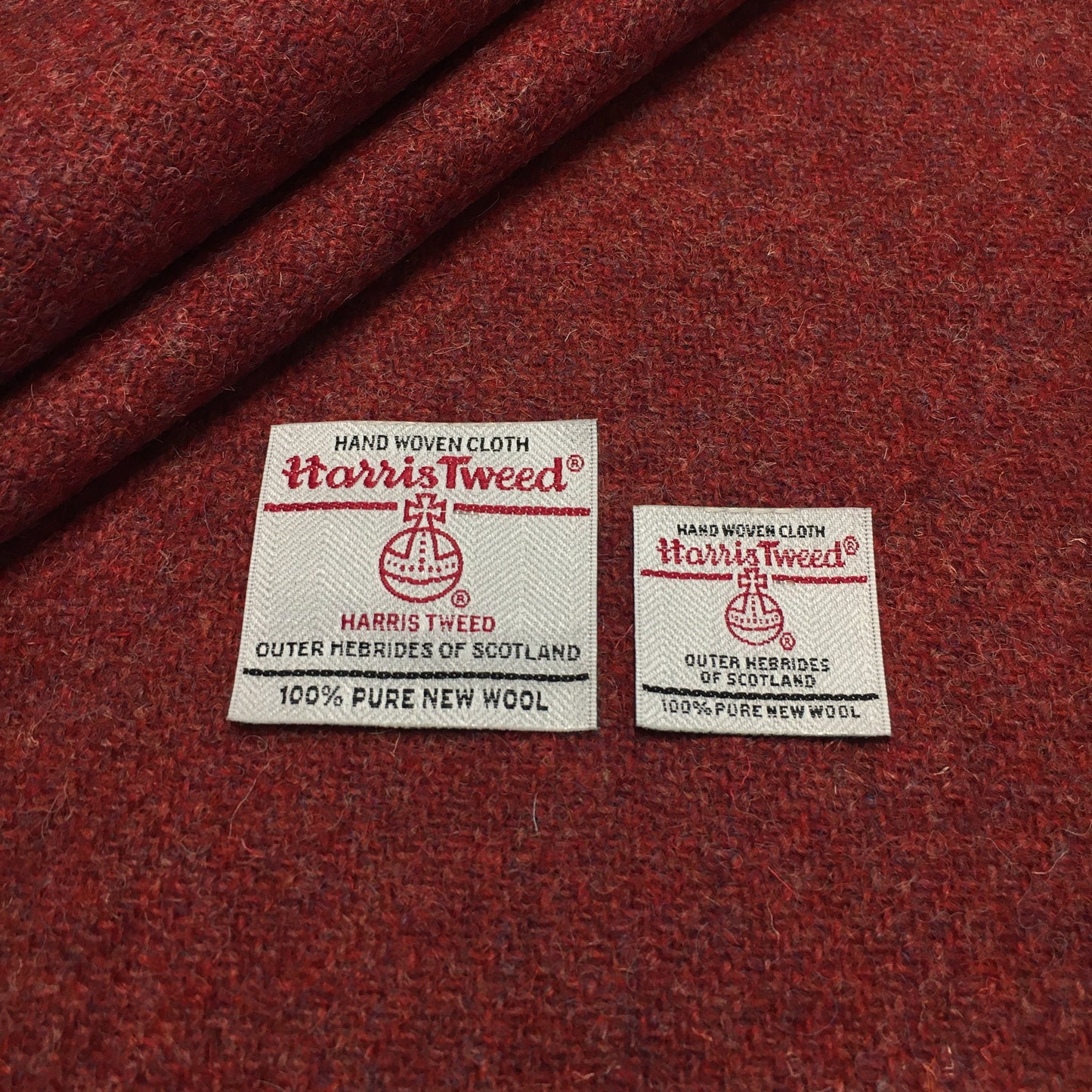 Raspberry Rust Harris Tweed - BY THE METRE / HALF