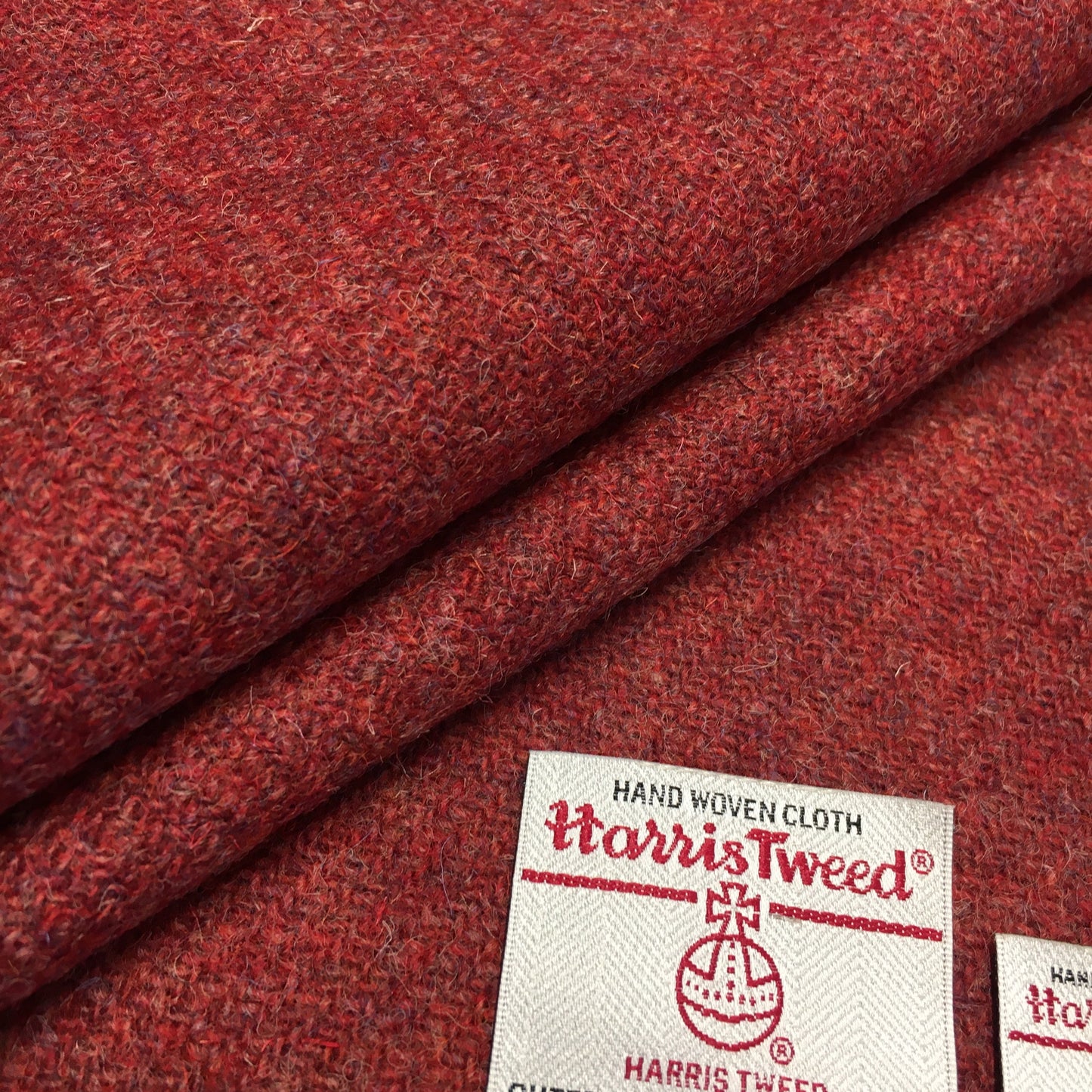 Raspberry Rust Harris Tweed - BY THE METRE / HALF