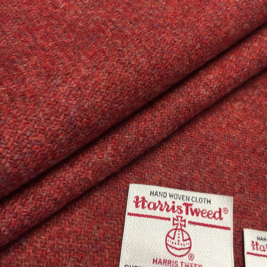 Raspberry Rust Harris Tweed - BY THE METRE / HALF