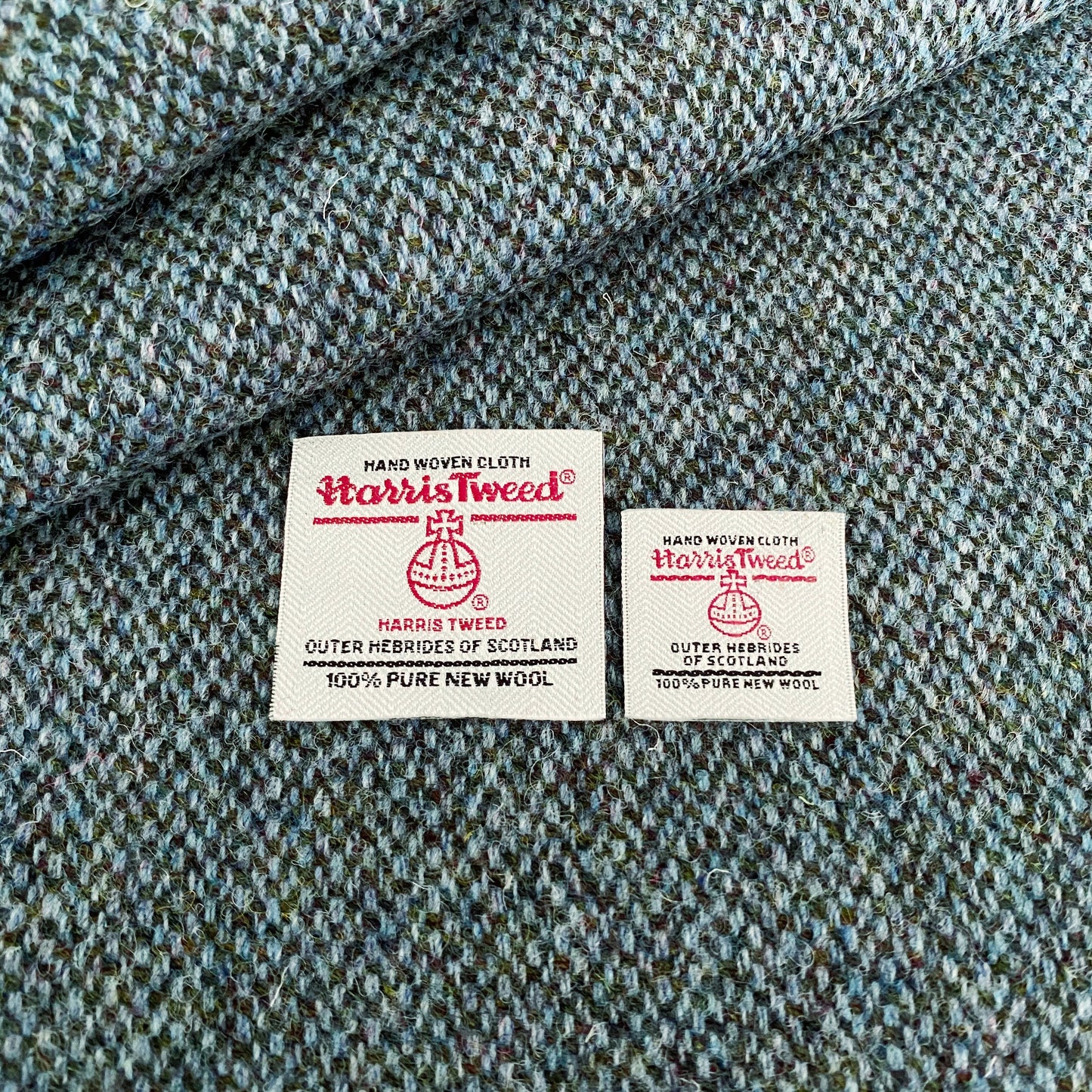 Smokey Blue Barleycorn Harris Tweed - BY THE METRE / HALF