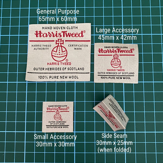 Red & Grey Tartan Check Harris Tweed - BY THE METRE / HALF