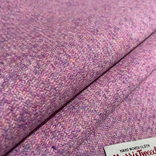 Lilac / Pink Marl Check Harris Tweed