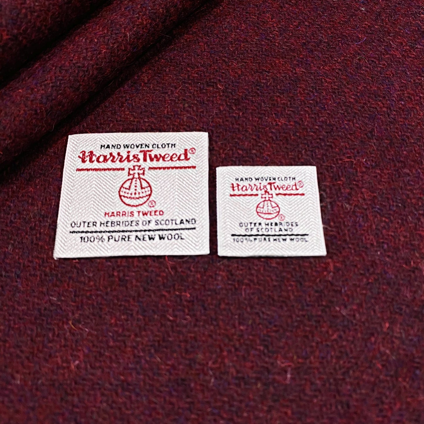 Wine Red Harris Tweed - BY THE METRE / HALF