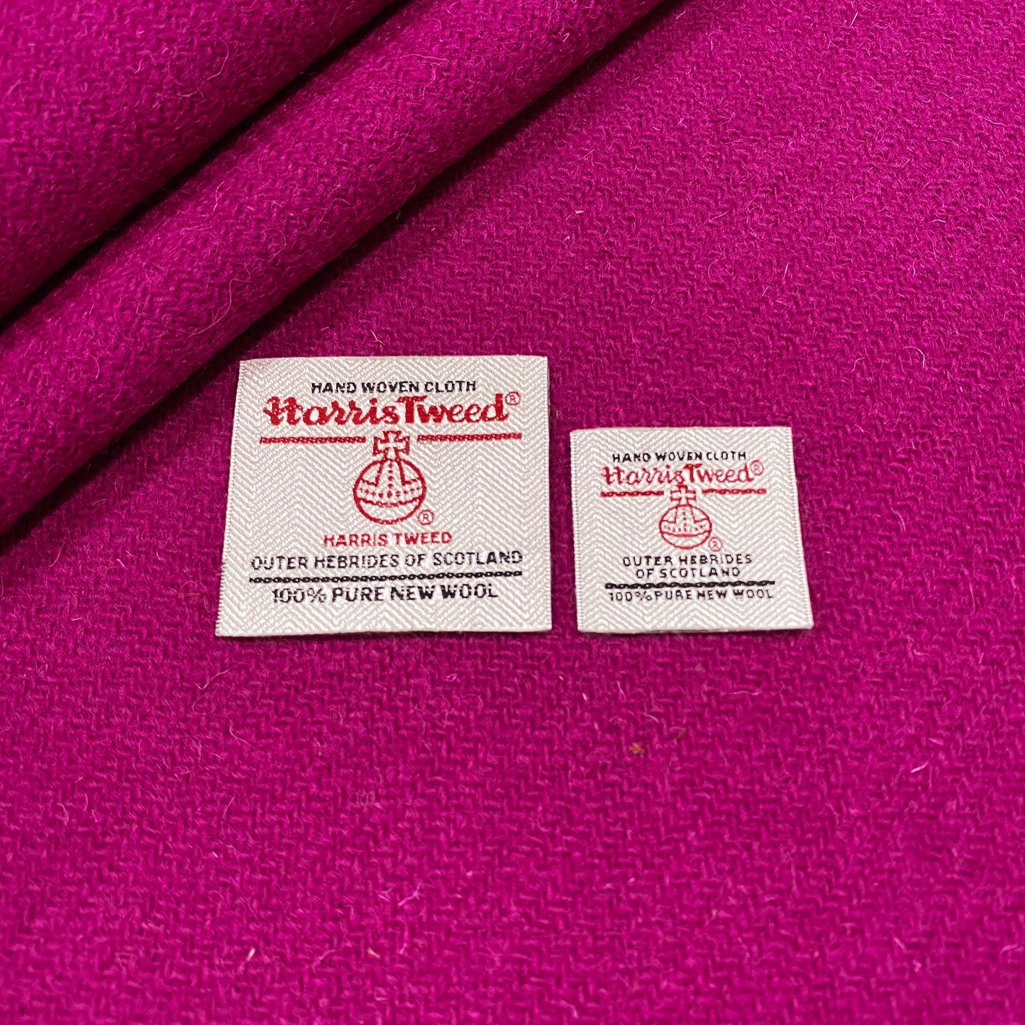 Cerise Pink Harris Tweed - BY THE METRE / HALF