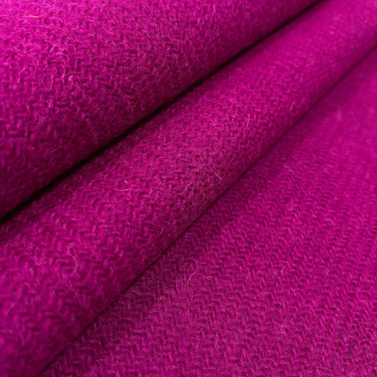 Cerise Pink Harris Tweed - BY THE METRE / HALF