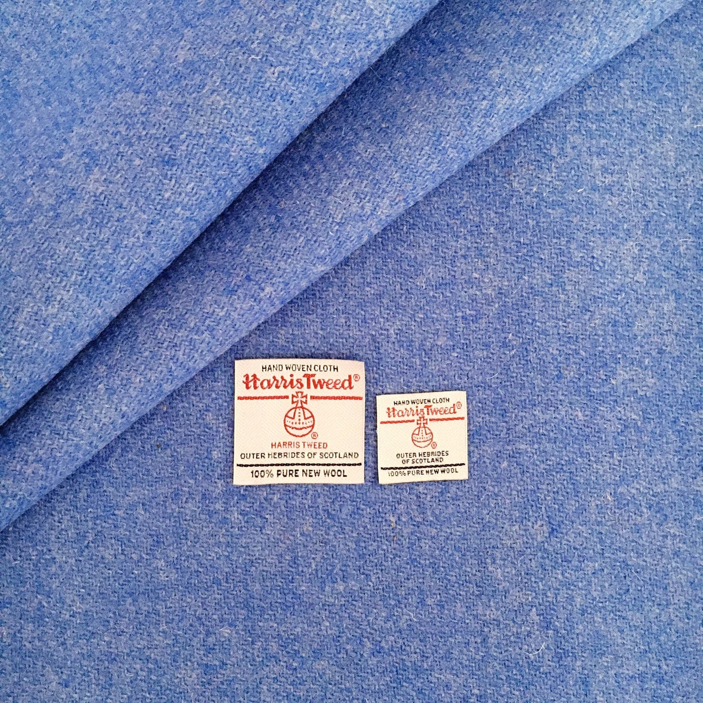Cornflower Blue Harris Tweed - BY THE METRE / HALF