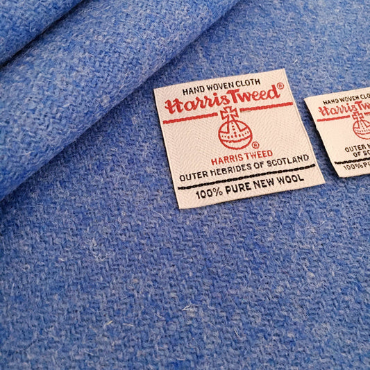 Cornflower Blue Harris Tweed - BY THE METRE / HALF