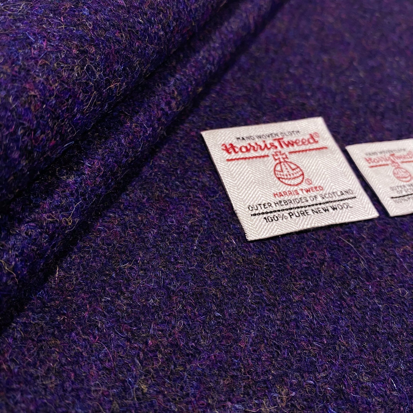 Dark Purple Harris Tweed - BY THE METRE / HALF