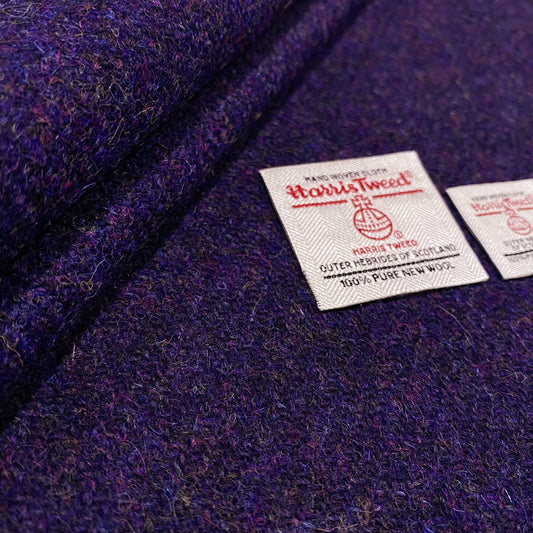 Dark Purple Harris Tweed - BY THE METRE / HALF