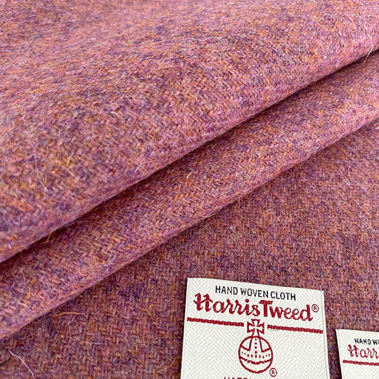Dusky Rose Pink Harris Tweed - BY THE METRE / HALF