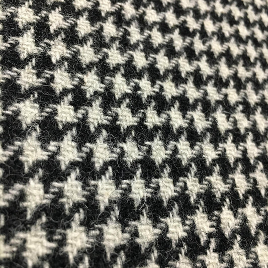 Black & White Houndstooth Harris Tweed - BY THE METRE / HALF