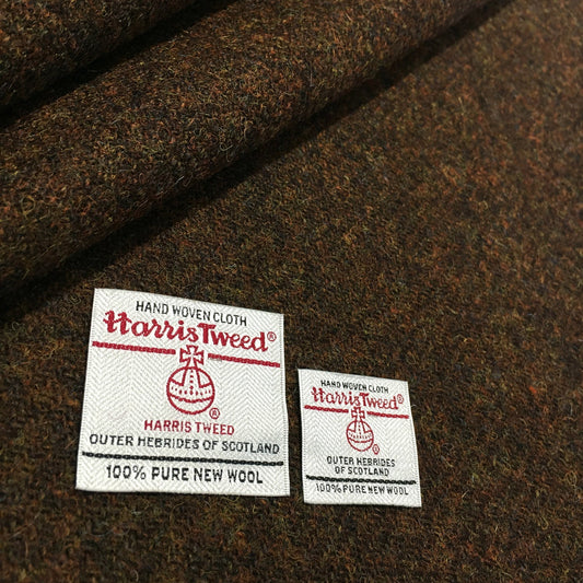 Coffee Brown Harris Tweed - BY THE METRE / HALF