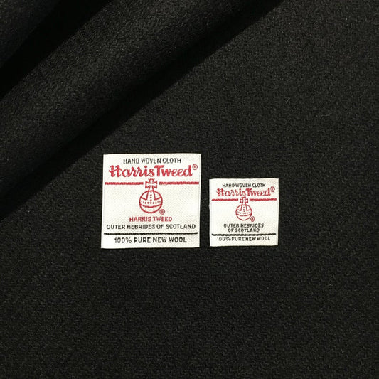 Black Harris Tweed - BY THE METRE / HALF