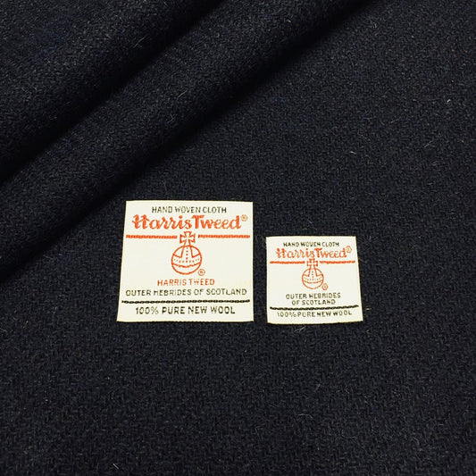 Dark Midnight Navy Blue Harris Tweed