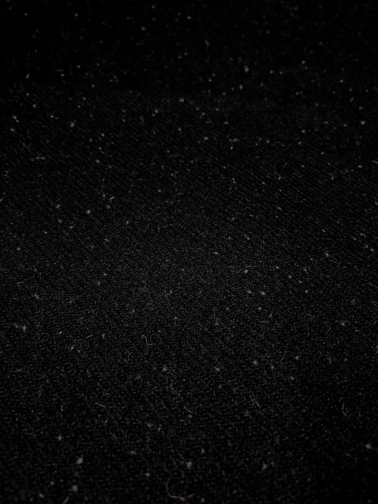 Black with White Flecks Harris Tweed - BY THE METRE / HALF