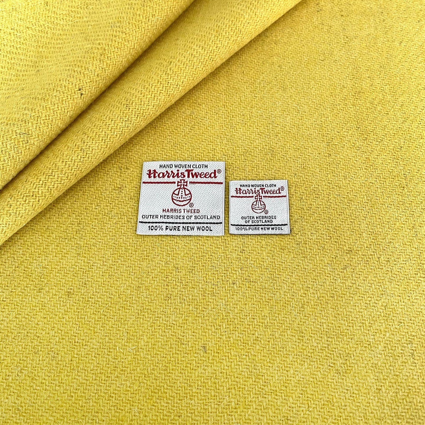 Lemon Yellow Harris Tweed - BY THE METRE / HALF