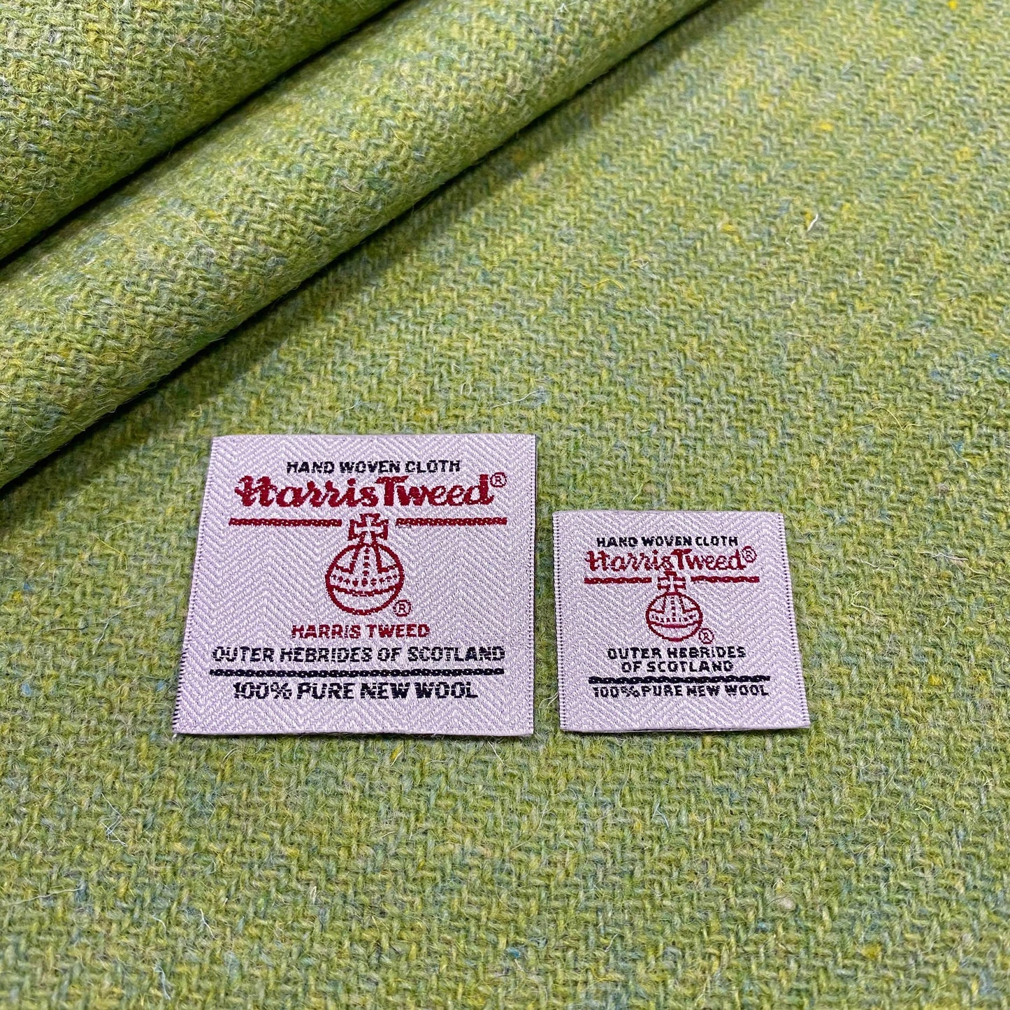 Lime Green & Lemon Yellow Mix Harris Tweed - BY THE METRE / HALF