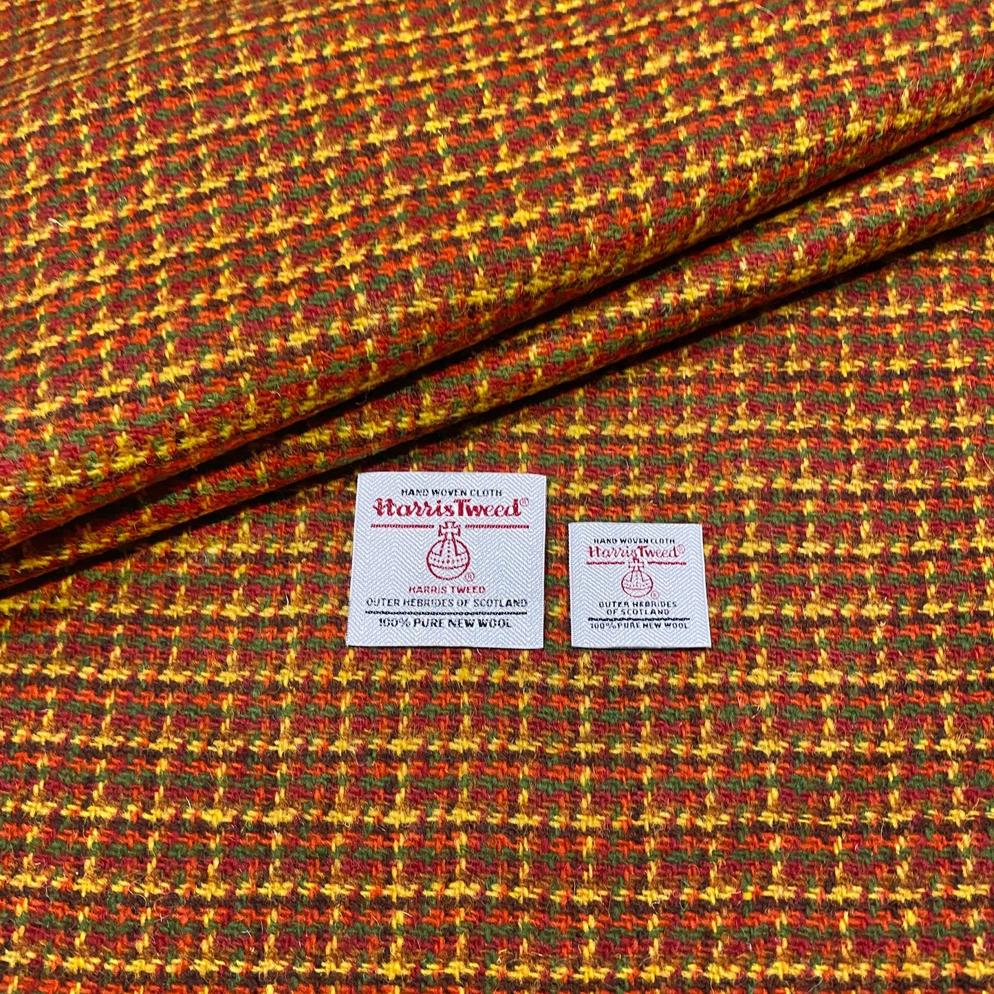Autumn 2x2 Small Check Harris Tweed
