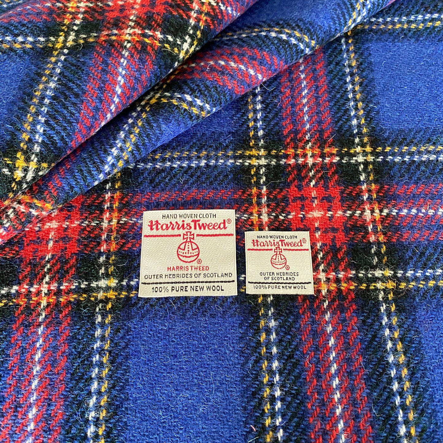 Blue & Red Tartan Harris Tweed