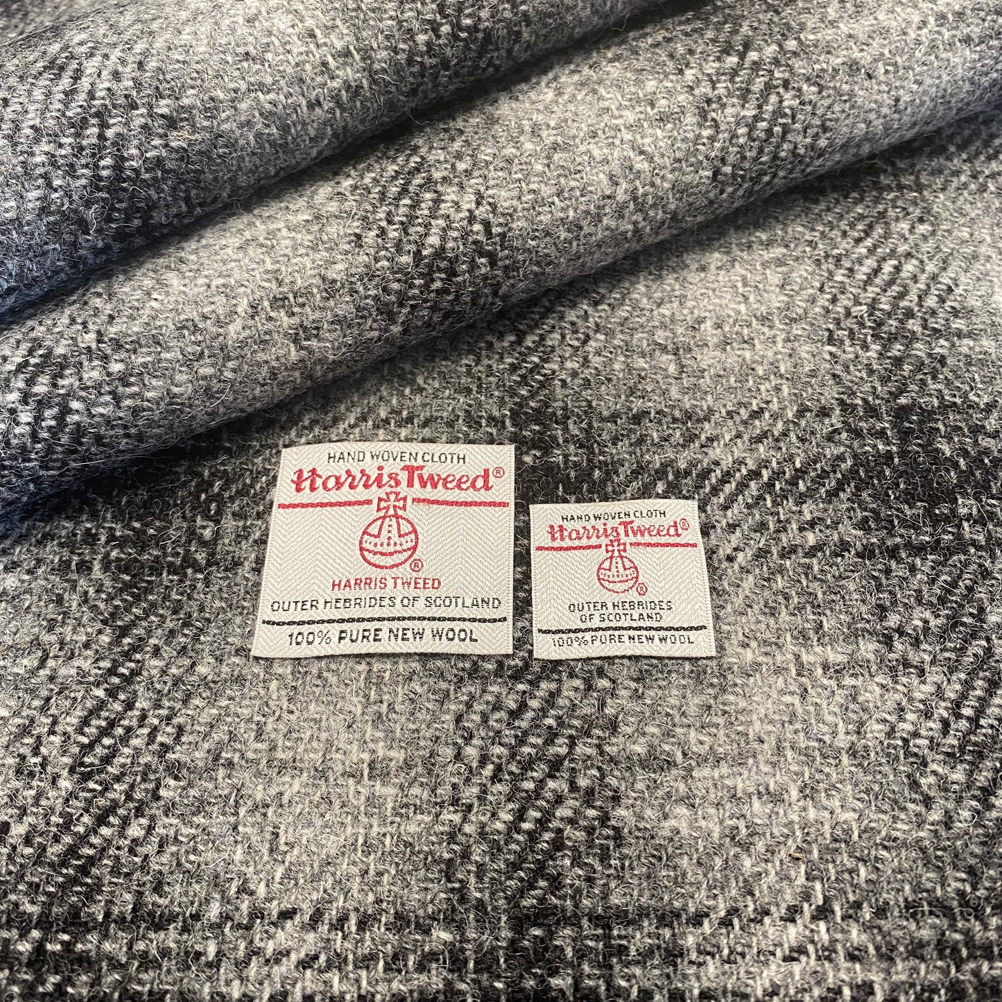 Black & Grey Ombre Check Harris Tweed - 50% DISCOUNT