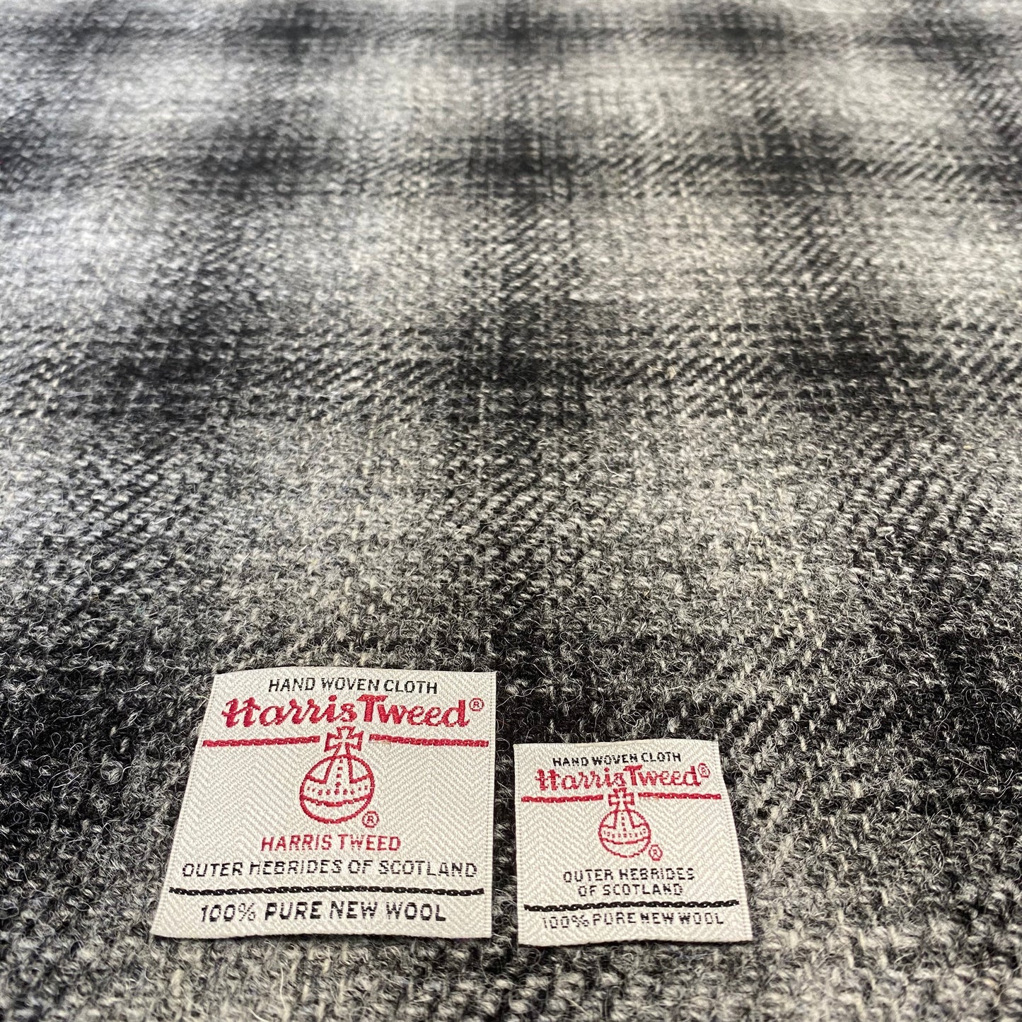 Black & Grey Ombre Check Harris Tweed - 50% DISCOUNT