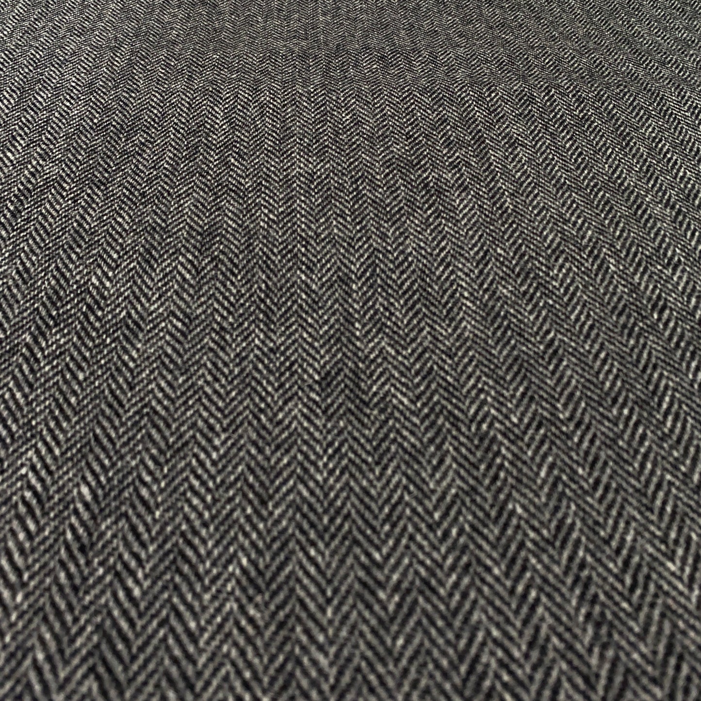 Black & Grey/White Herringbone Harris Tweed