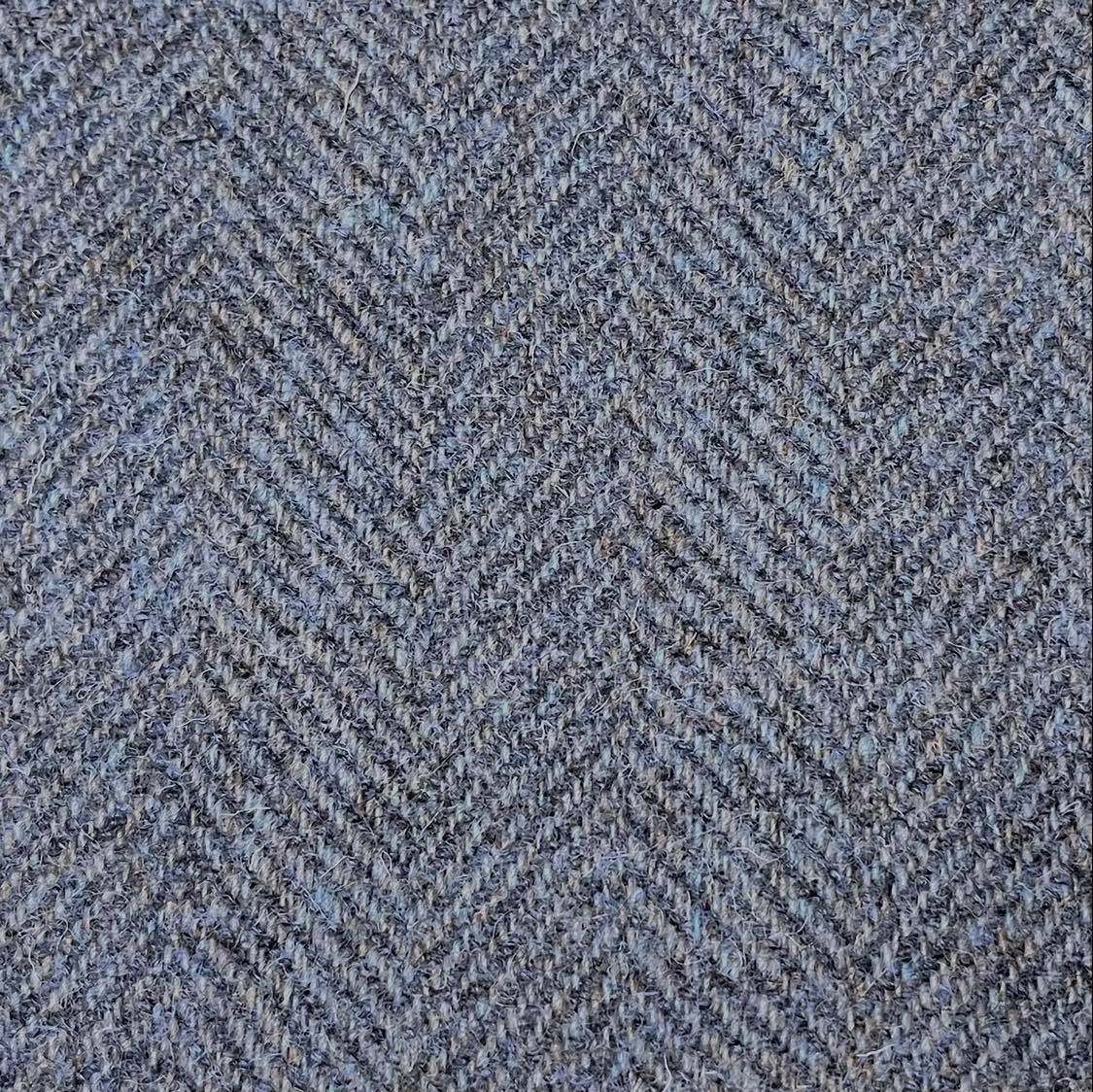 Slate Blue Wide Herringbone Harris Tweed