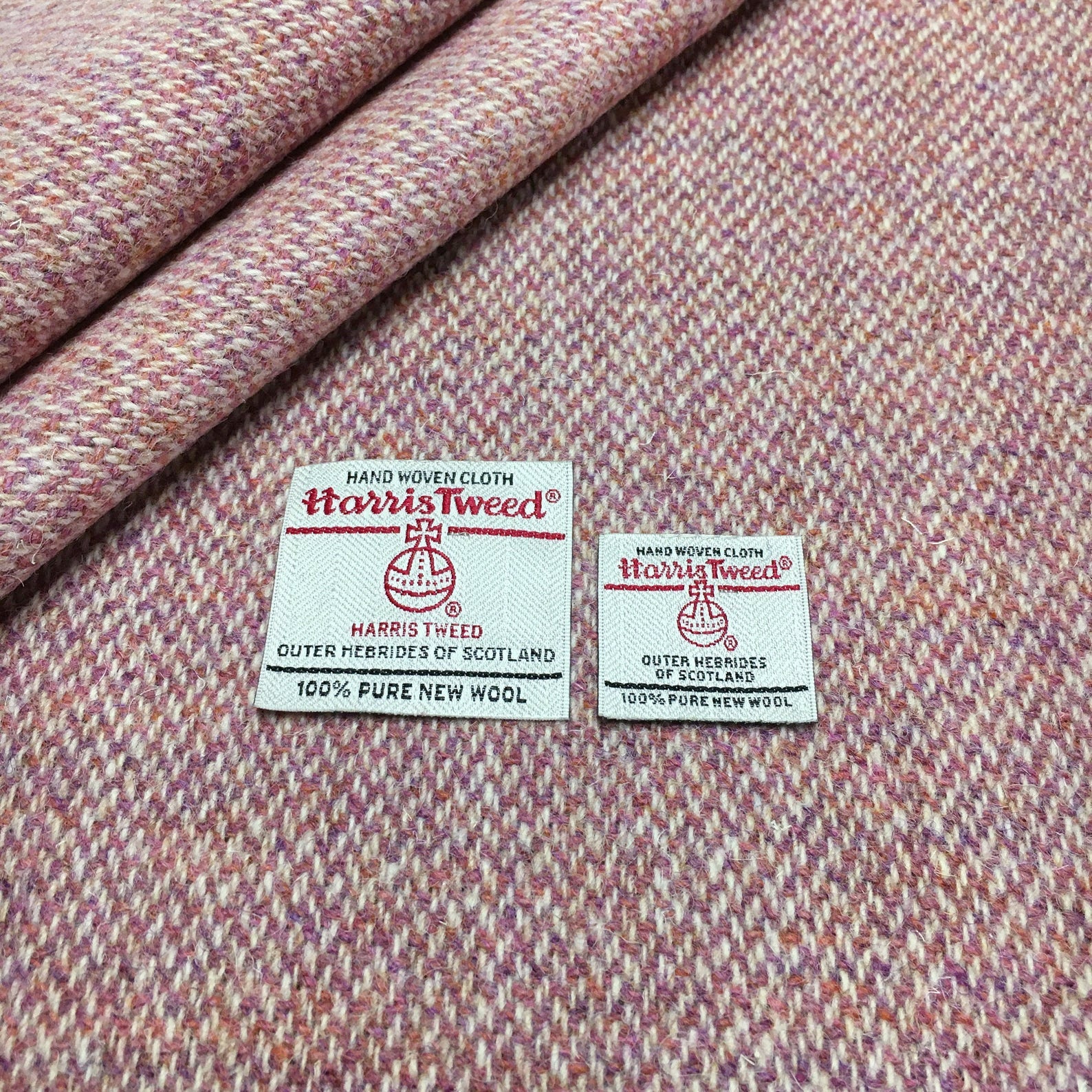 Blush Pink Barleycorn Weave Harris Tweed The Harris Tweed Store