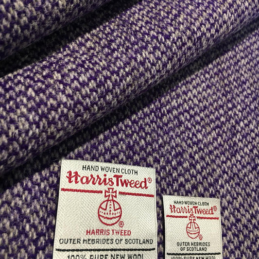 Purple & Grey Bell Celtic Weave Harris Tweed