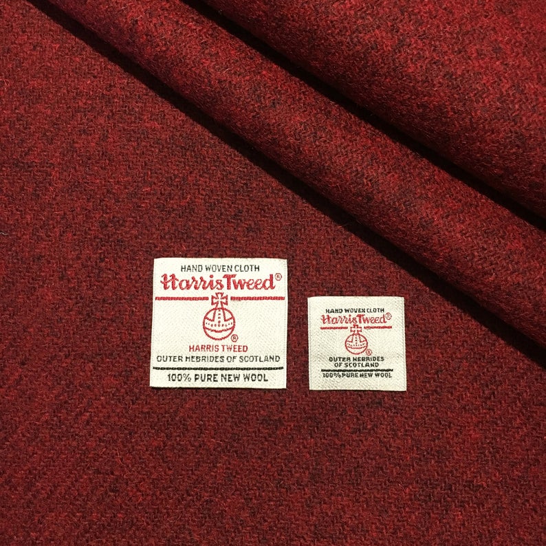 Deep Red Harris Tweed