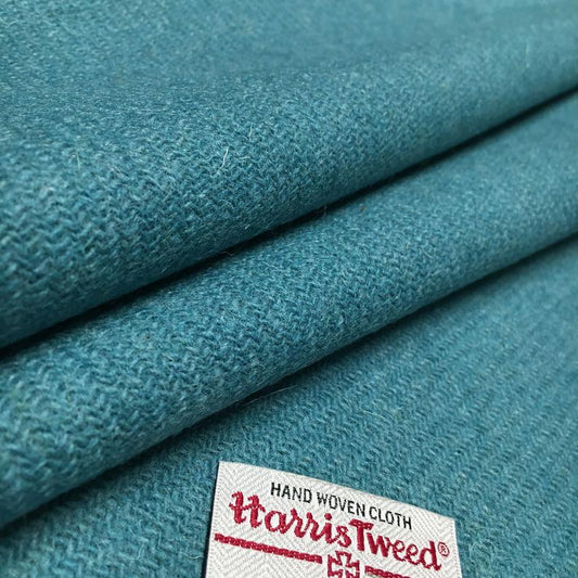 Aqua Blue/Green Harris Tweed - BY THE METRE / HALF