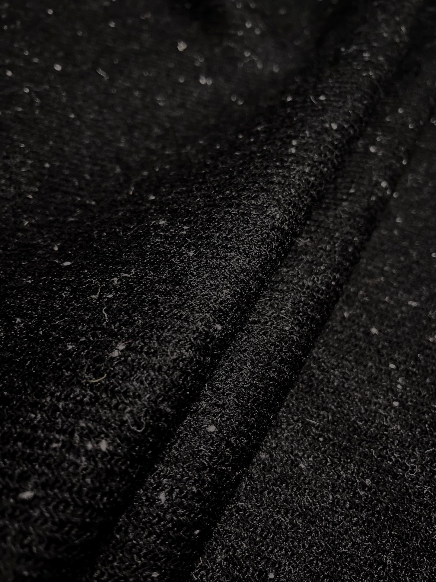 Black with White Flecks Harris Tweed