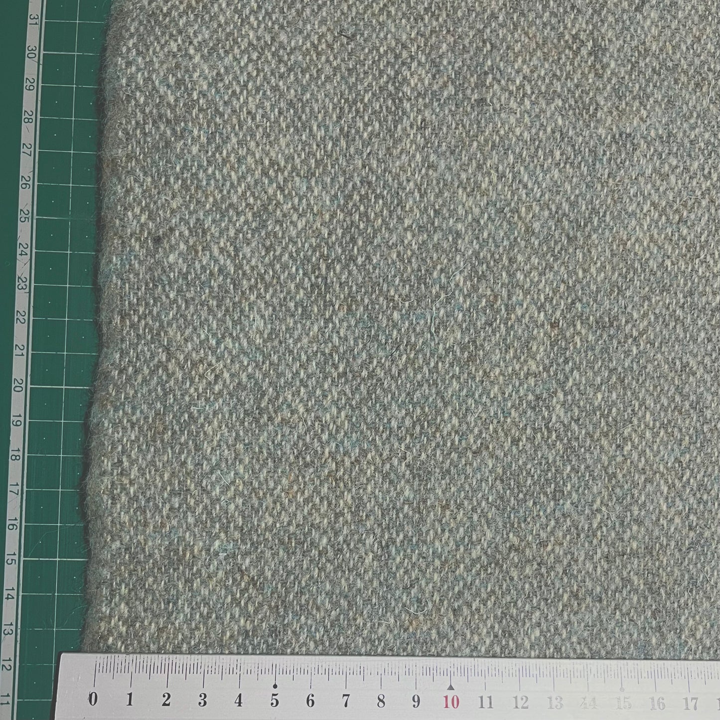 Sage Barleycorn Weave Harris Tweed - BY THE METRE / HALF