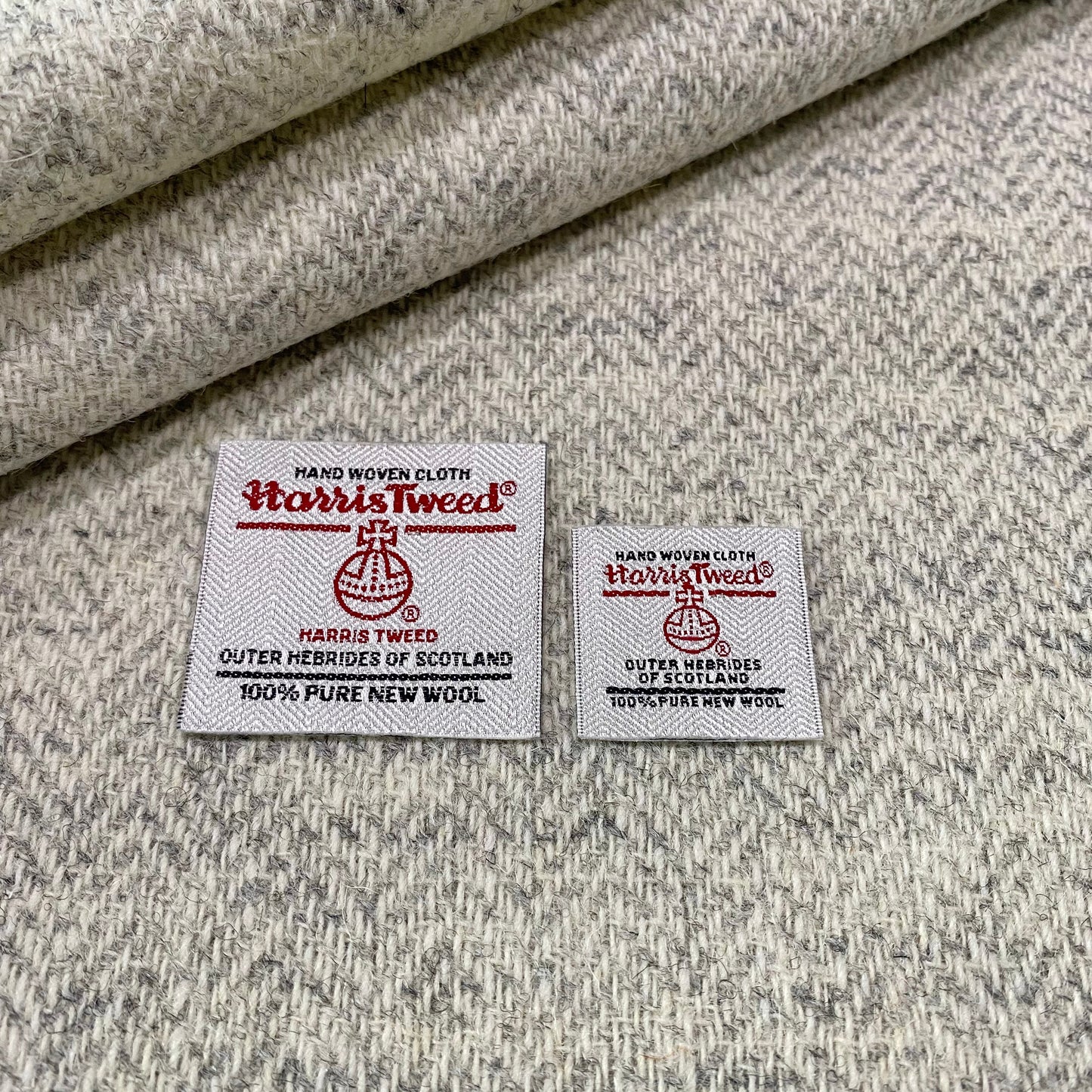 Pale Grey Herringbone Harris Tweed