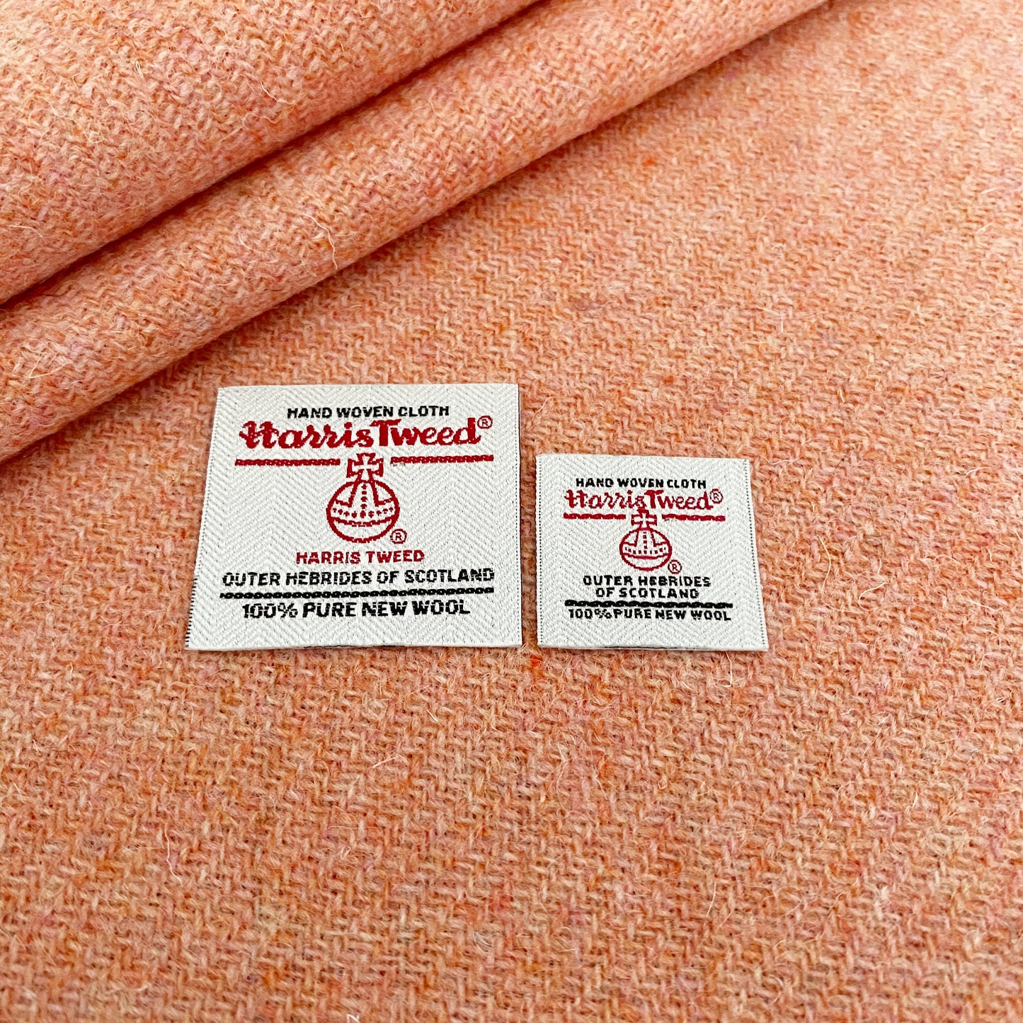 Peachy Orange Harris Tweed