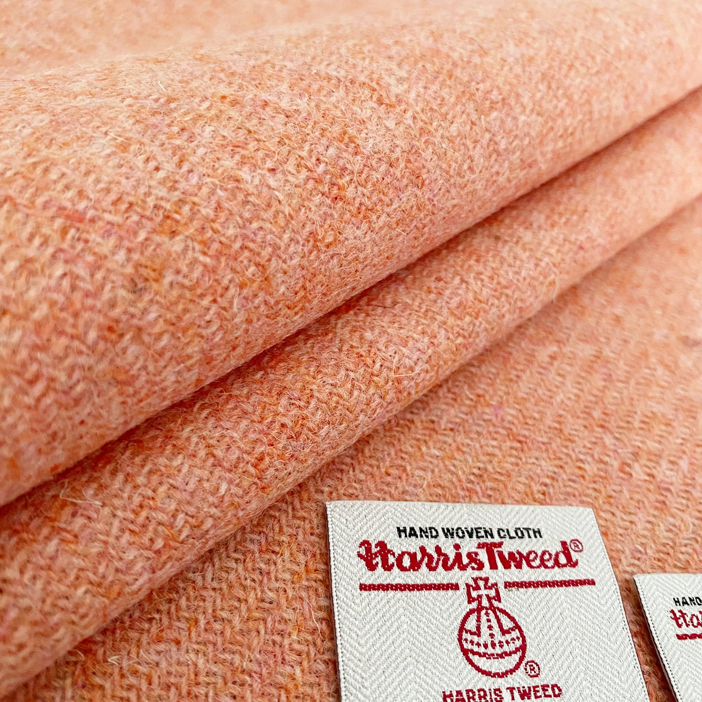 Peachy Orange Harris Tweed