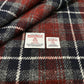 Dark Navy Blue & Deep Red Tartan Check Harris Tweed - BY THE METRE / HALF / QUARTER