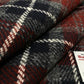 Dark Navy Blue & Deep Red Tartan Check Harris Tweed - BY THE METRE / HALF / QUARTER