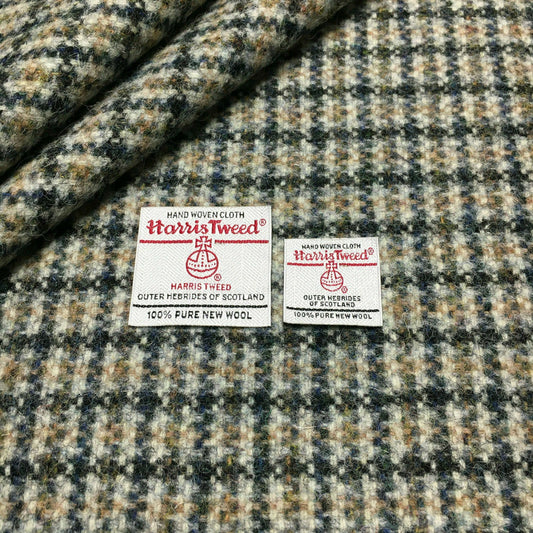 Beige & Grey Basket Weave Harris Tweed