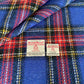 Blue & Red Tartan Harris Tweed - BY THE METRE / HALF / QUARTER