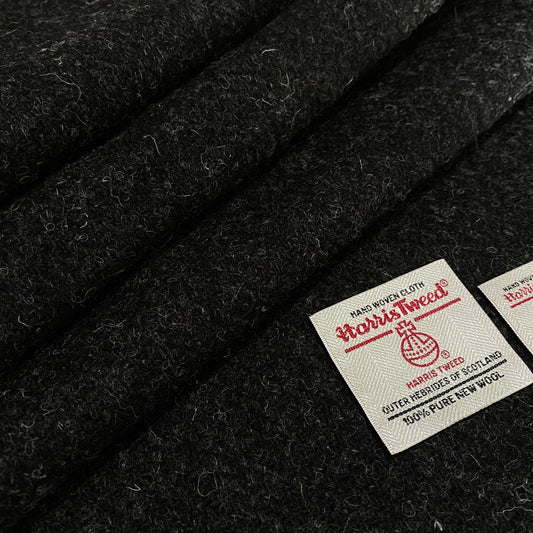 Midnight Grey Harris Tweed - BY THE METRE / HALF / QUARTER